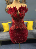Firecracker Red sequin Bday dress