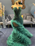 Evergreen Corset Prom Dress/ Special event
